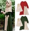 Islamic Muslim Baby Kids Girls Mixed Colors Bowknot Abaya with Hijab for 1-10 Years