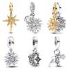 Новинка Подвеска-шарм в форме Солнца, Луны и Звезд, подходит для браслетов, браслетов-манжет, ожерелий, женские роскошные DIY украшения, подарок для вечеринки, фестиваля