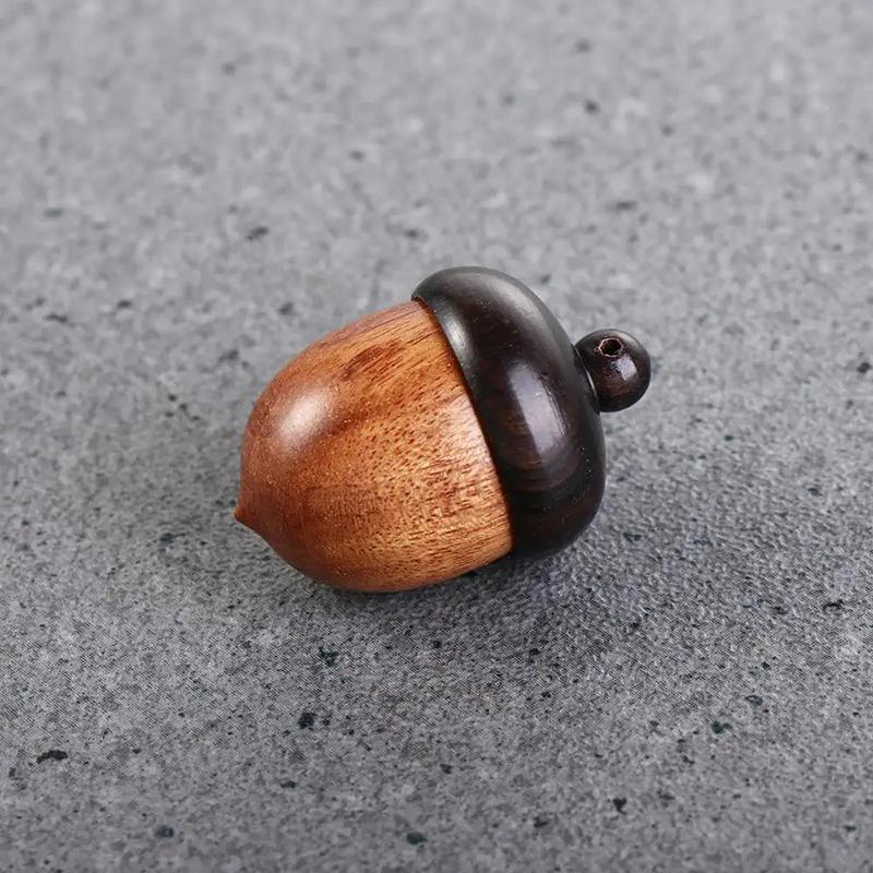 1Pc Mini Pill Case Solid Wood Bottle Holder Sandalwood Rescue Container Storage Box Pill Case Container Pill Box Key Chain