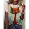 Summer Funny Animal 3D Print T-shirts Women Streetwear Casual Fashion Y2k Short Sleeve T Shirt O-neck Tees Tops Clothing