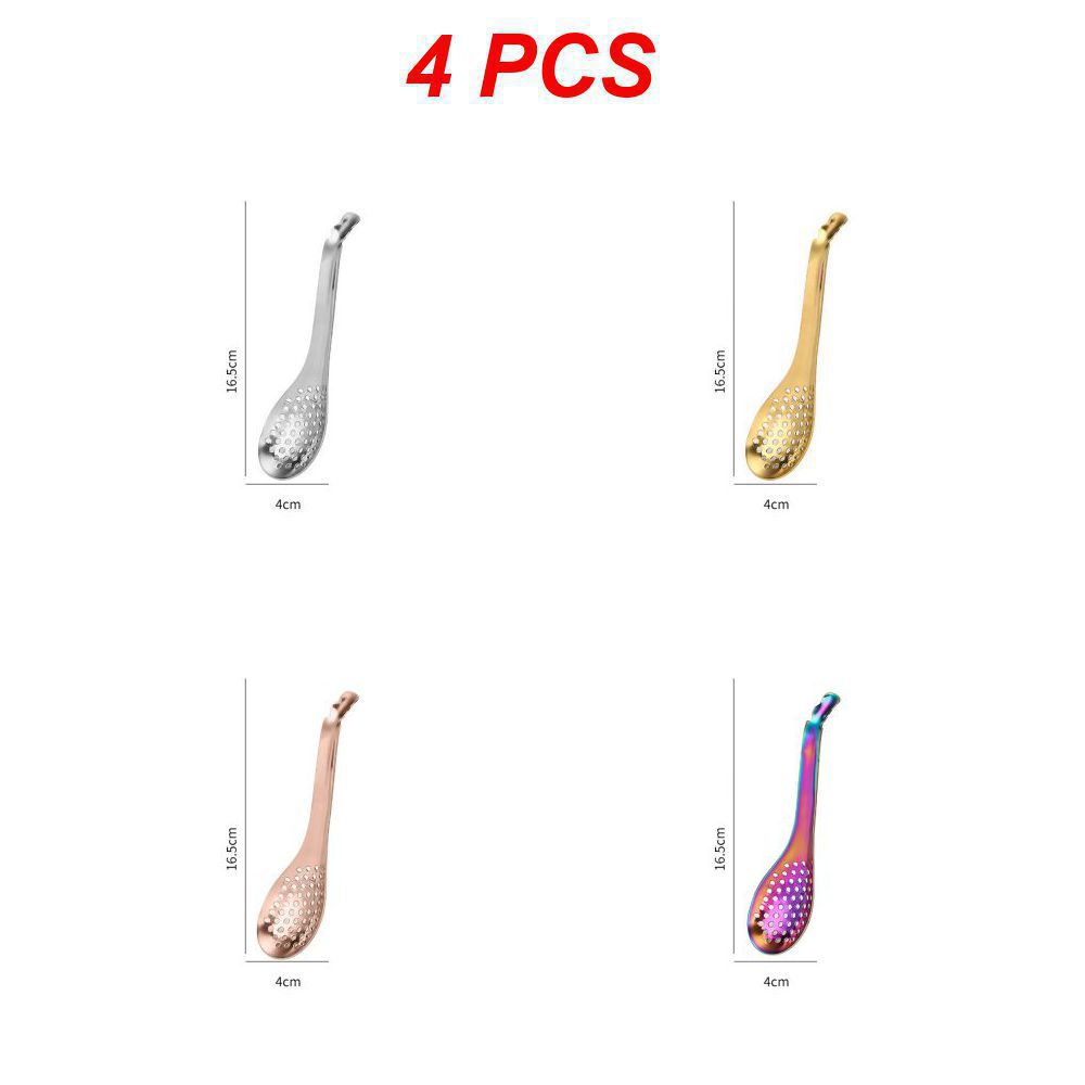 Кухонная ложка из нержавеющей стали с перфорацией Молекулярная кулинарная икра Фильтр-дуршлаг Кухонная тушеная кастрюля Дуршлаг Кухонная ложка