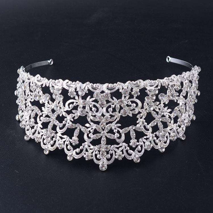 Новые свадебные украшения в стиле ретро, тиара из сплава со стразами, корона ручной работы, изысканные аксессуары для платья