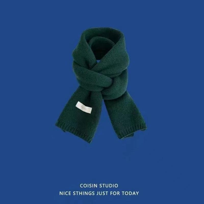 Wool Knitted Scarf Men's and Women's Small Scarf Student Couple Warm Shawl Thickened To Keep Warm