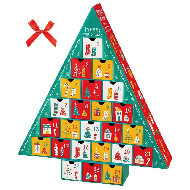 Головы Разные товары 48 x 54 x 10см Красный Зеленый Рождественский Адвент-календарь HEADS [1 штука] XDR-ADV1