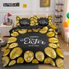 Пасхальный комплект постельного белья Queen Size Golden Egg Twin Комплект постельного белья для детей Мальчики Девочки Пасхальная тема Полиэстер Удобный пододеяльник