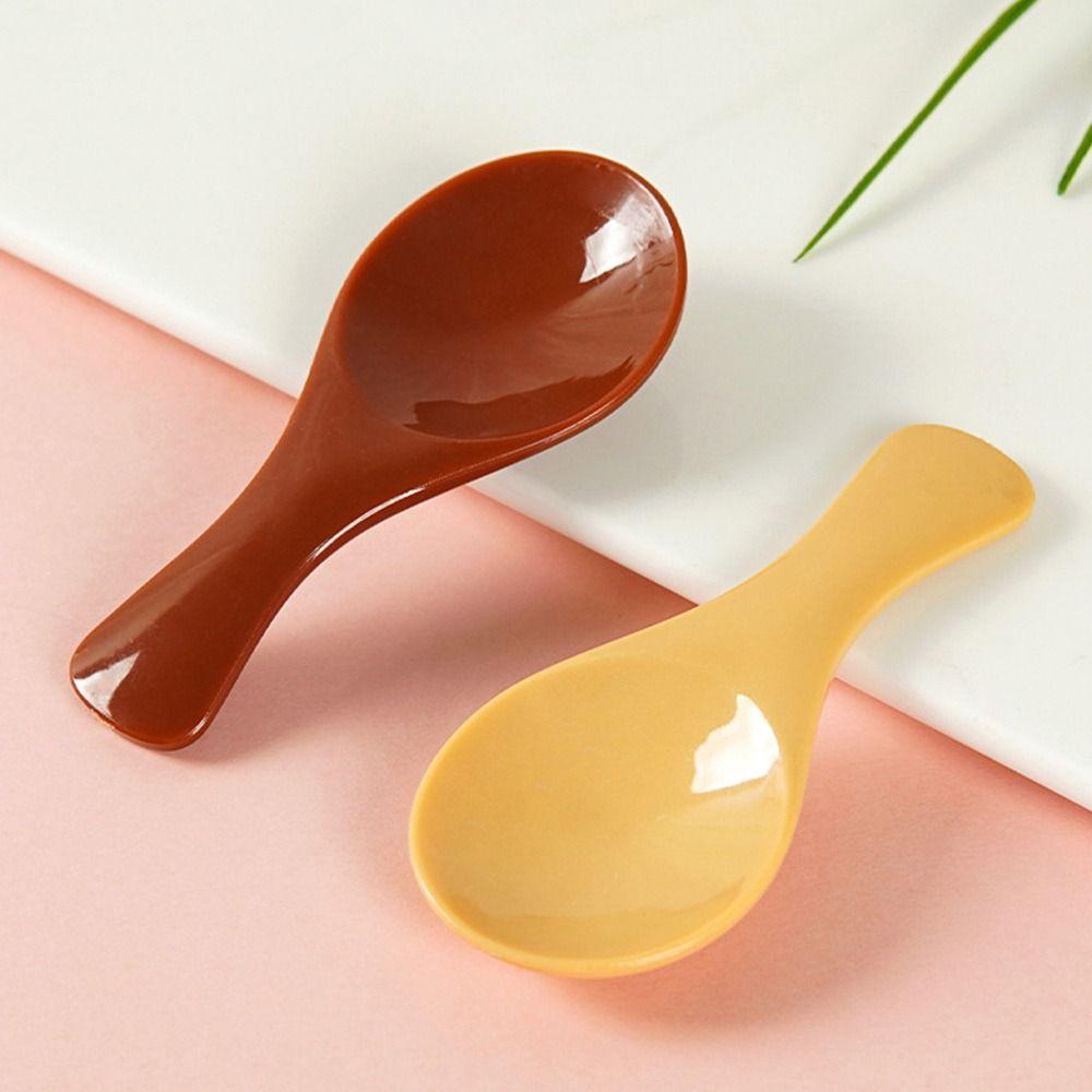 5/10 шт. Миниатюрная посуда для кукольного домика, Миниатюрная имитация ложки, Украшение для миниатюр кукольного домика