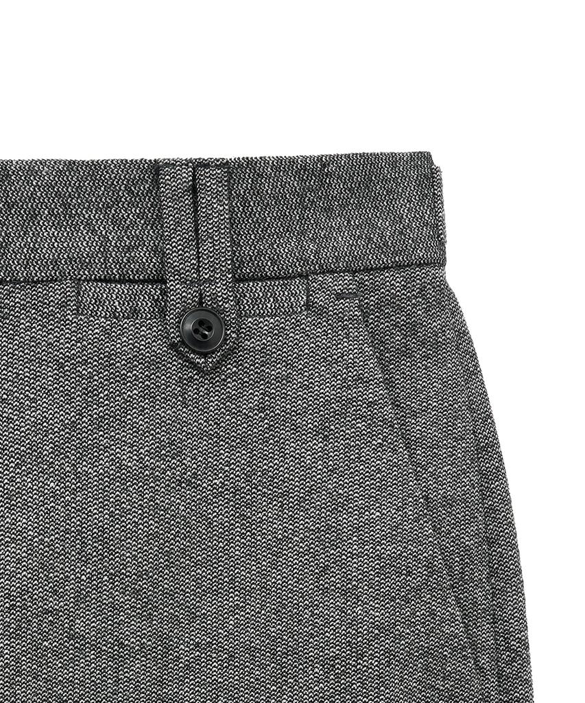 NOIRER Wool Tweed Flare Slacks (Gray)