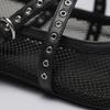 Black Fashion Simple Personalized Single Shoes Women's Spring and Summer Mesh Ballet Flat Shoes