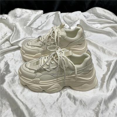 Женские весенние новые универсальные повседневные кроссовки из натуральной кожи на толстой подошве