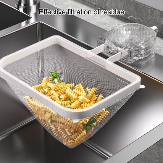 Sink Filter Rack Suction Cup Strainer with Nets Folding Kitchen Sink Strainer Mesh