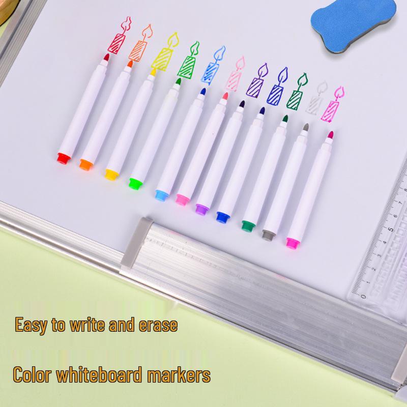 Мелки жидкие смываемые Dingdong - 12 флуоресцентных цветов для классных досок