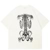 Streetwear Skeleton Graphic T-Shirt Cotton Tshirt Unisex Tops Tees Summer Short Sleeves T Shirt