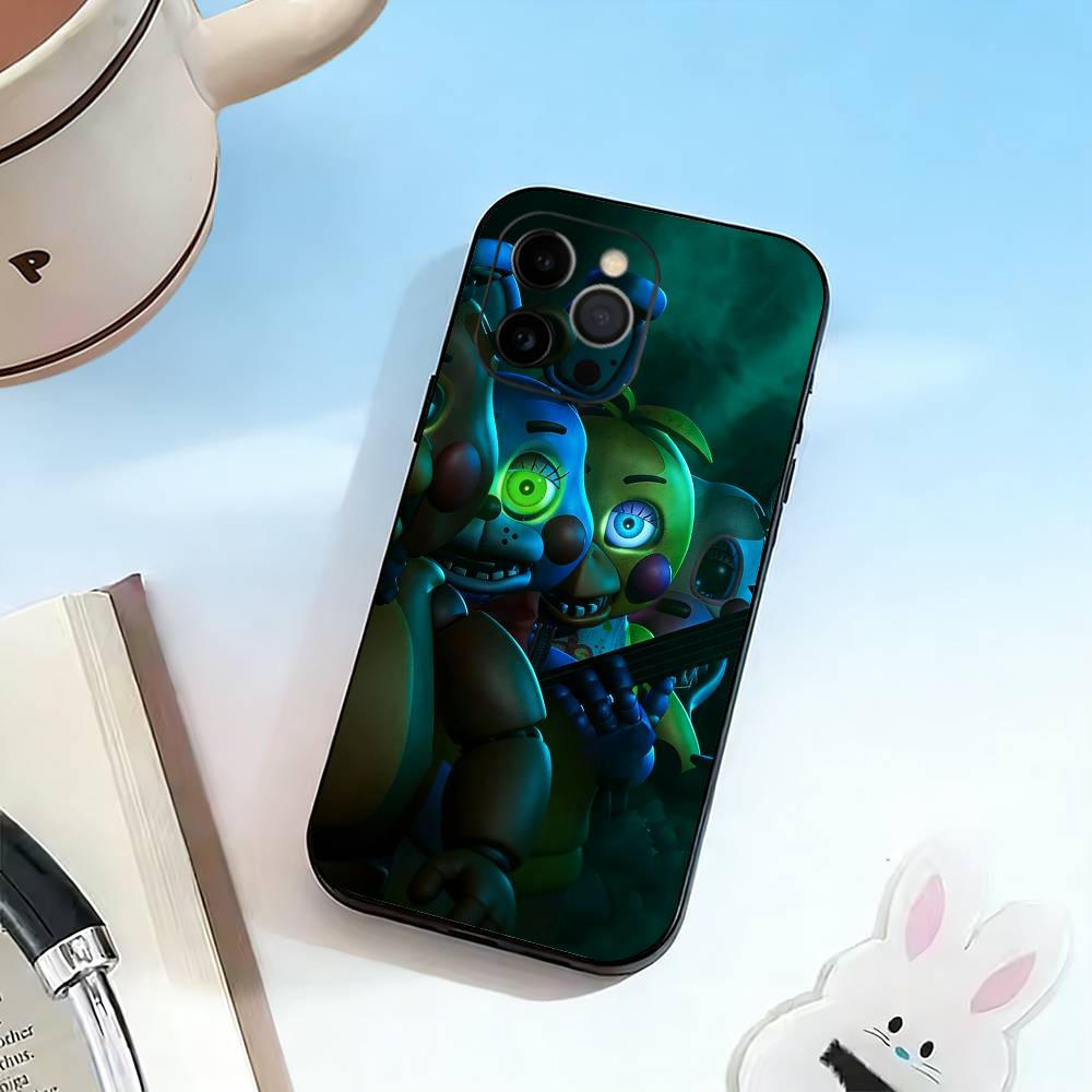 D-FNAF-T-Five-Nights-at-Freddy's Чехол для телефона iPhone 17, 16,15,14,13,12,11 Plus,Pro Max, Другие Мягкий Черный Чехол