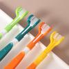 Small Dog Soft Bristle Toothbrush Pet Three-head Toothbrush Nylon Pet Oral Care Cleaning
