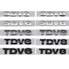 3D ABS Хромированные Черные Буквы SDV6 SDV8 TDV6 TDV8 Логотип Значок Наклейки на Задний Багажник Автомобиля для Аксессуаров Range Rover Sport