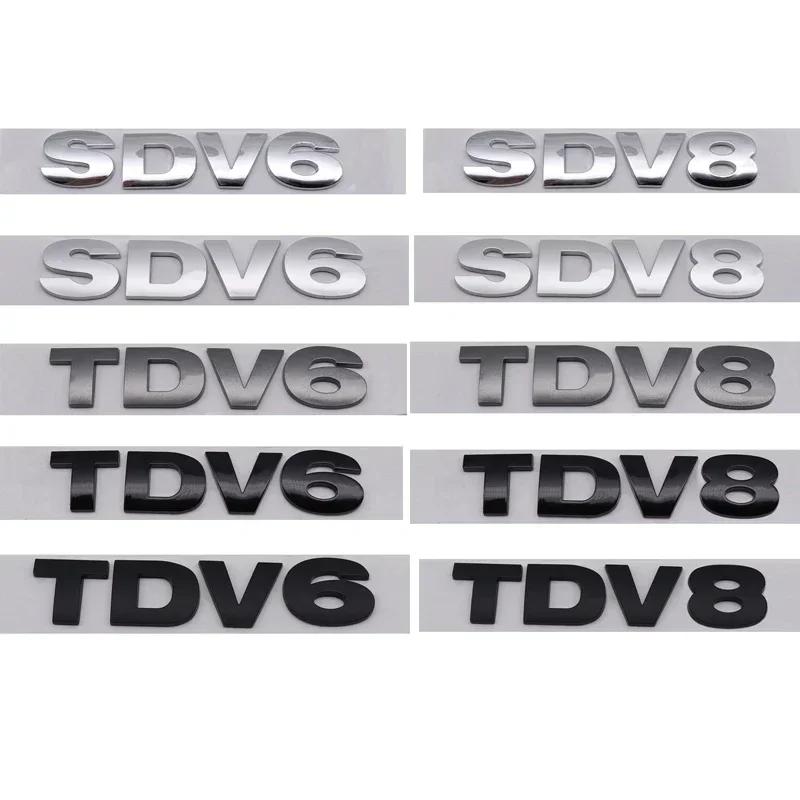3D ABS Хромированные Черные Буквы SDV6 SDV8 TDV6 TDV8 Логотип Значок Наклейки на Задний Багажник Автомобиля для Аксессуаров Range Rover Sport