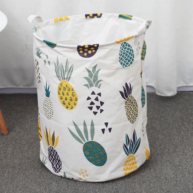 Extra Large Cotton Linen Folding Laundry Basket and Toy Hamper