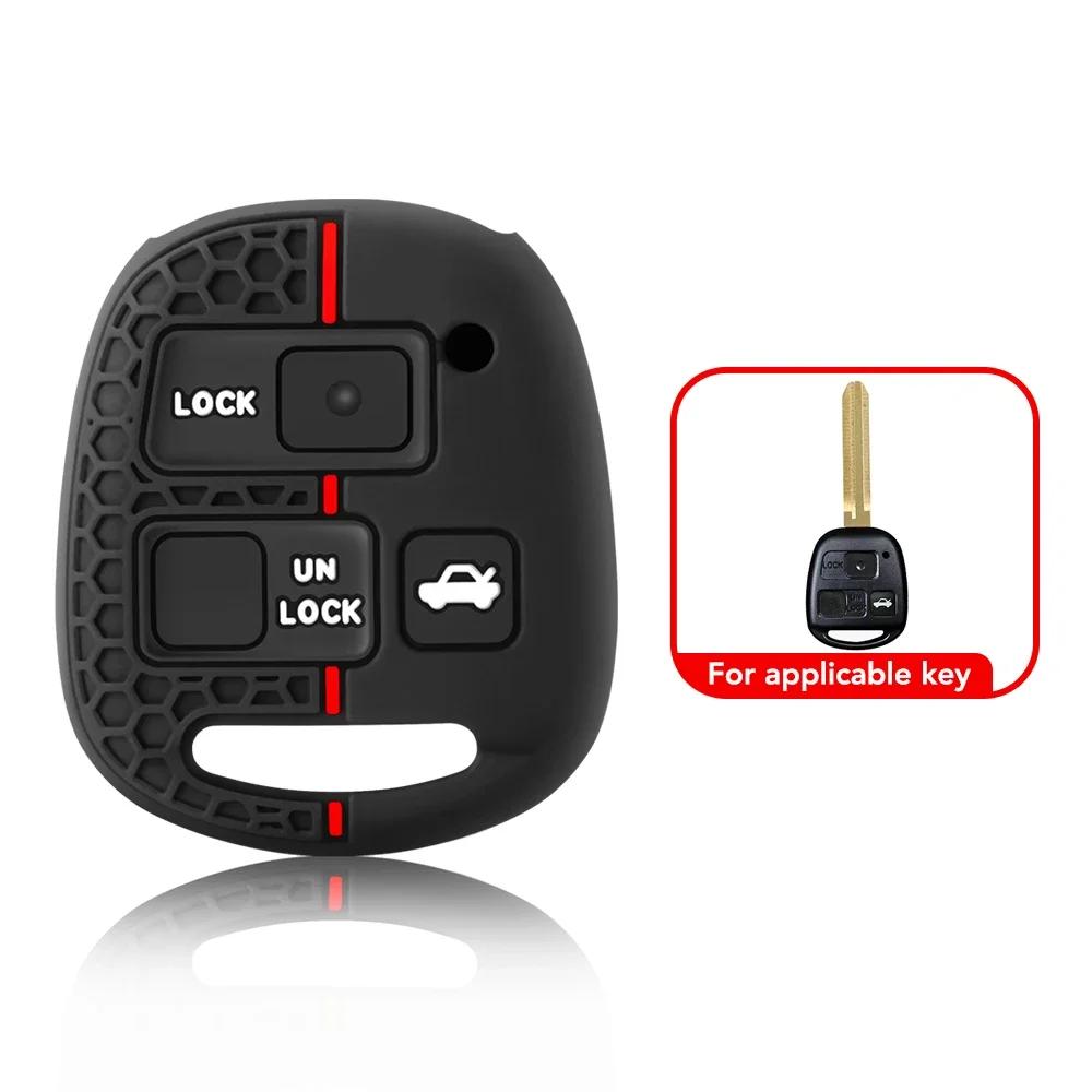 2 3 кнопки силиконовый чехол для автомобильного брелока чехол кожа для TOYOTA CAMRY RAV4 Corolla PRADO YARIS Tarago для LEXUS защитный брелок