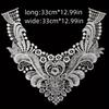 Embroidered Lace Fake Collars, Floral Hollow-Out Chest Flower Collars, Solid Color Clothing Accessories, Black & White
