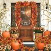 175/200CM Artificial Maple Leaf Garland Home Garden Indoor Outdoor Hanging Faux Red Leaves Plants Vine Halloween Fall Harvest Festival Decoration
