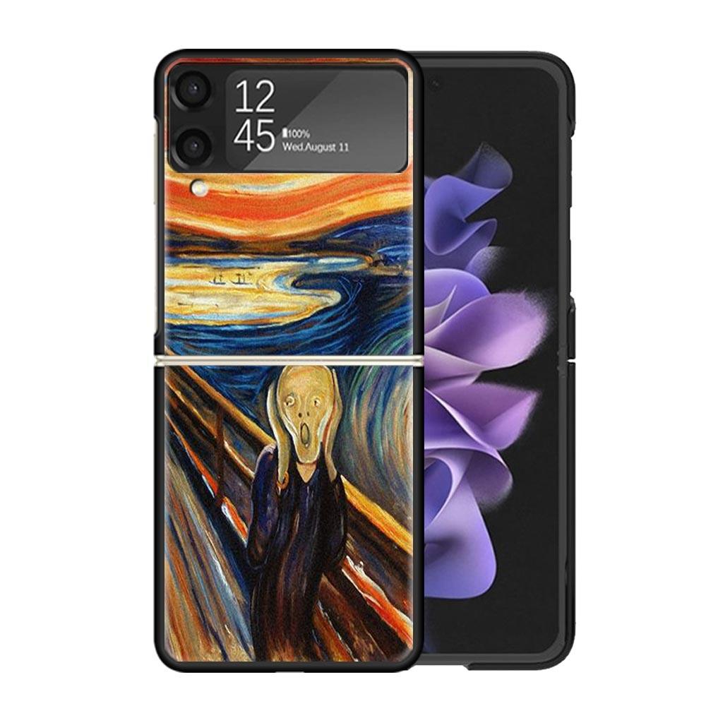 Van Gogh Oil Art Painting Clear Phone Case For Samsung Z Flip 7 6 5 4 3 Galaxy ZFlip7 ZFlip6 ZFlip5 ZFlip4 ZFlip3 5G Print Cover