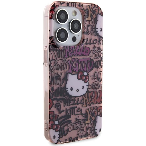 Etui do iPhone 15 Pro Max Hello Kitty Graffiti Różowe