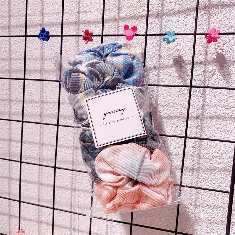 Новые 5 шт./компл. резинки для волос ярких цветов с принтом для женщин, милая повязка для волос, держатель для хвоста, эластичная резинка, модные аксессуары для волос