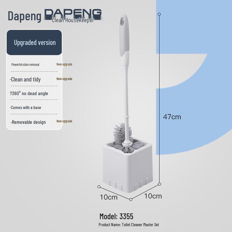 Toilet Brush & Holder Set, No-Drill, Ideal for Home, Hotel, Bathroom, Bidet Cleaning