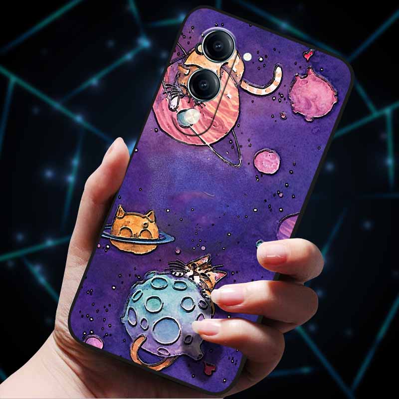 For Vivo Y04 4G Case Soft Silicone Bumper 3D Flowers Emboss Phone Cases for Vivo Y04 4G Back Cover Shell VivoyY04 4G Bag