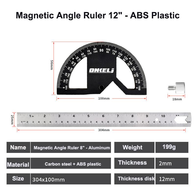 180 ° Multi-Function Angle Gauge Goniometer Ruler Goniometer Angle Carpenter Scribing Woodworking Edge Ruler Measuring Tools