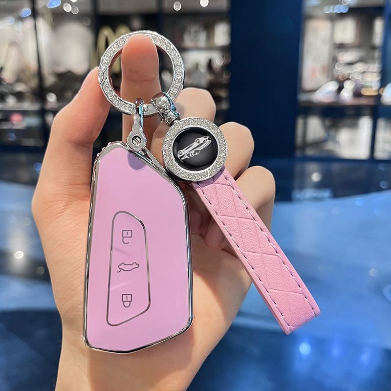 Чехол для ключей из ТПУ, чехол для брелока, аксессуары для ключей для Volkswagen Golf 8 Tuang X MK8 GTI MK8 ID 4 ID 6 ID 3 TALAGON TERAMONT