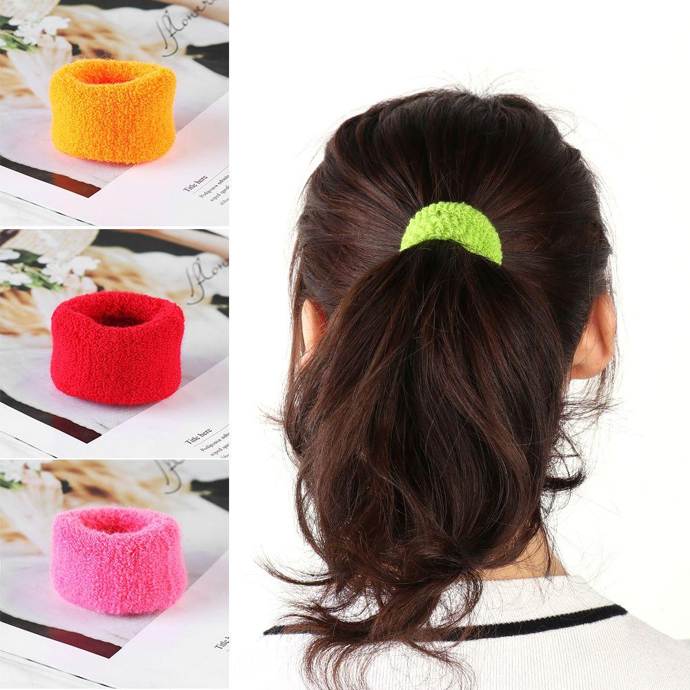 Women's Fashion Rope Big Wide Elastic Accessories Ponytail Hair Holders Hair Tie Rubber Bands