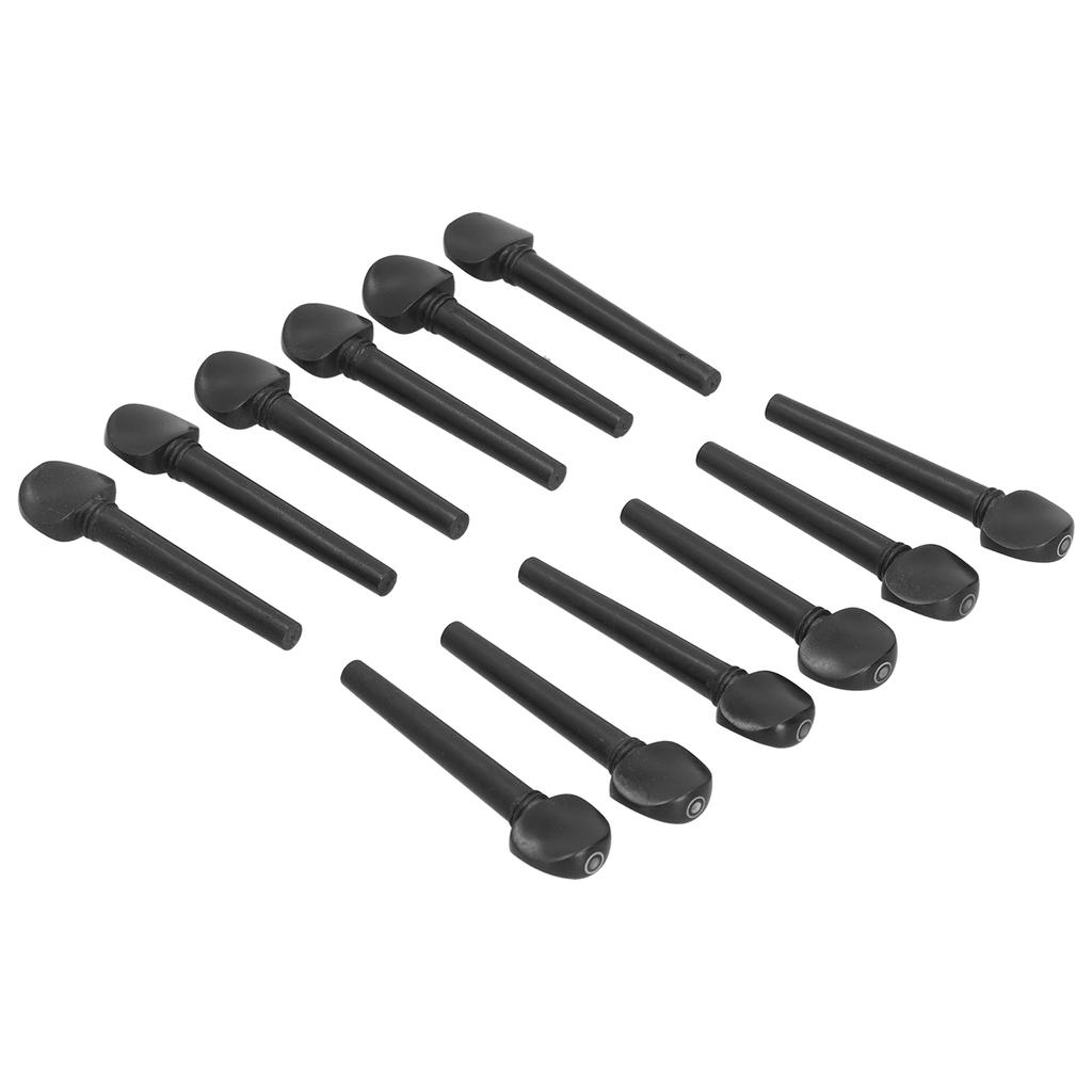 12 шт., колышки из черного дерева, 8,7 см, деревянные аксессуары для настройки, сменные аксессуары с рыбьим глазом для скрипки с удом