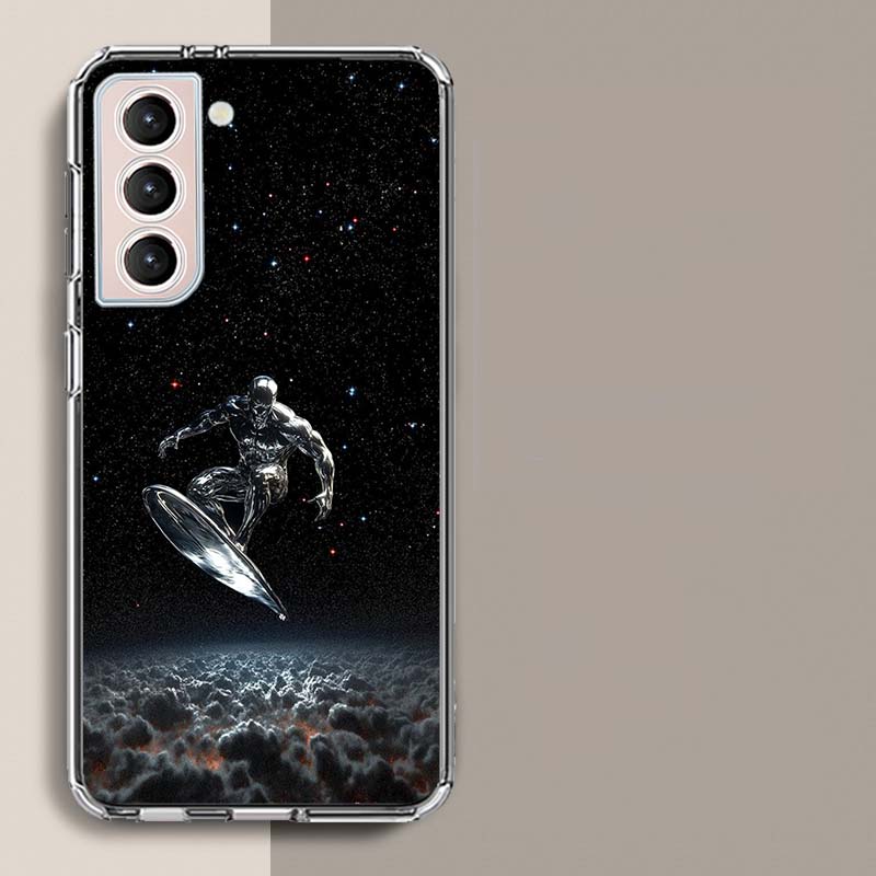 Silver Surfer Phone Case For Samsung Galaxy S25 Edge S24 S23 FE S21 S20 S10 Plus S22 S26 Ultra Cover Clear Cases TPU Capa Shell