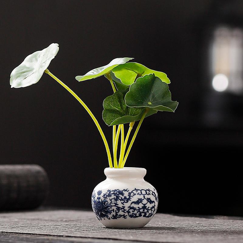 1 шт. Мини-ваза креативная сине-белая маленькая банка для украшения дома супер маленькая ваза сине-белая фарфоровая 4,5x4 см