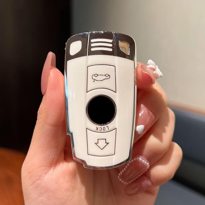 Мягкий чехол для дистанционного ключа из ТПУ для BMW X1 X5 X6 Z4 E90 E60 E70 E87 3 5 6 Series M3 M5, держатель в виде ракушки, аксессуары для брелоков