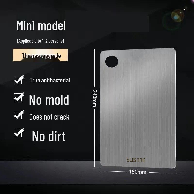 Антибактериальная разделочная доска из нержавеющей стали пищевого класса - Сверхпрочная и устойчивая к плесени, Идеальна для кухни и приготовления теста