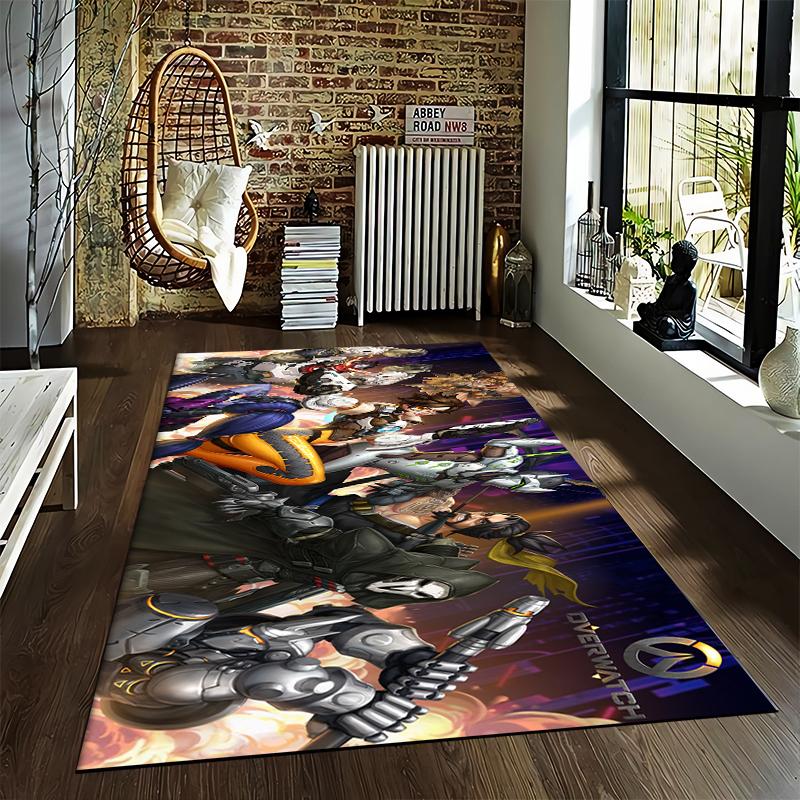 Cool Game Characters Vibrant Carpet Suitable for use as an anti-slip game mat for living room and bedroom sofas