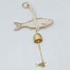 Shopkeepers Bell for Door Opening Rustic Wooden Door Chime for Shop Easy Installation Home Decor Doorbell with Fish