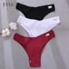 3Pcs/set Women Cotton Brazilian Panties M-XL Female T-back Underpants Sexy V Waist Underwear Ladies Soft Bikini Panty