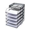 Stackable File Shelves Detachable File Storage Tray Shelf Multi-Tier Document Holder  Office