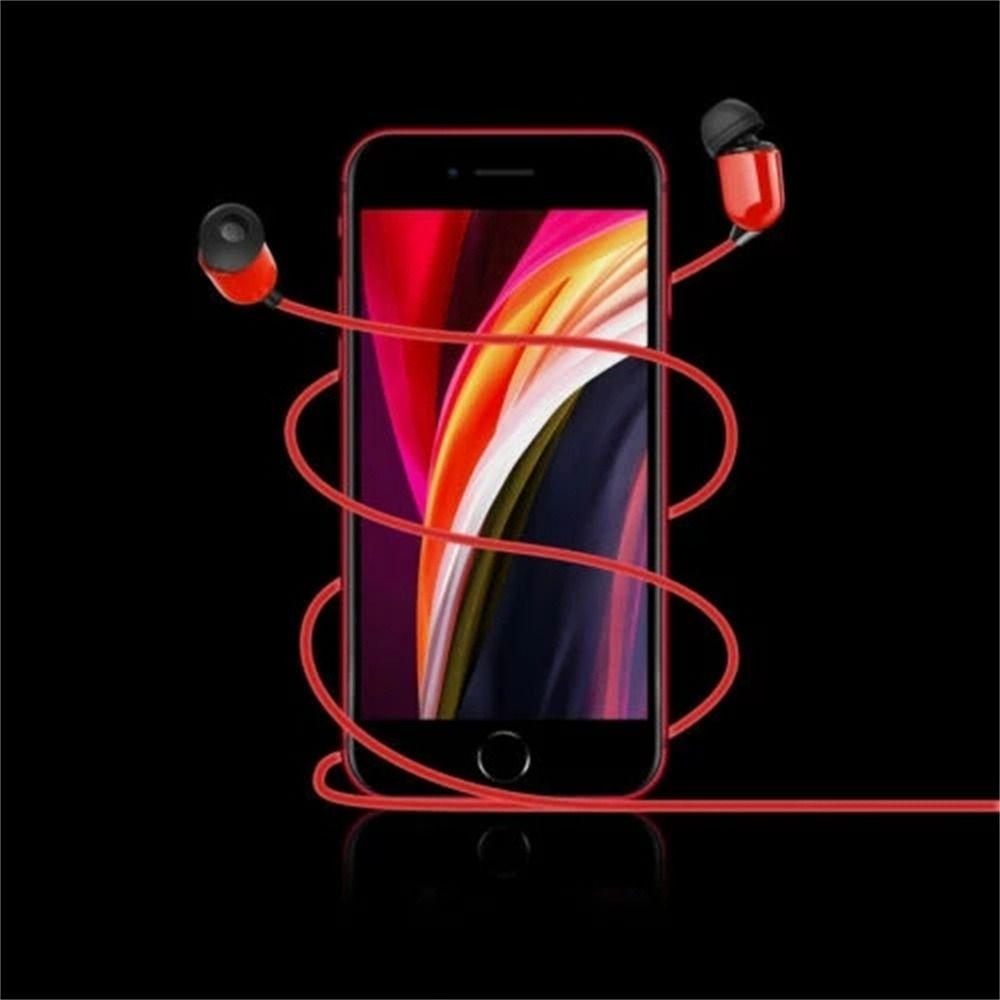 White Black Red Monitor Headphone Wires Headphone Stereo Earbuds Wired Earphone In-Ear Earphone