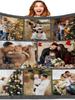 Customized Blanket With 1many Photos And Text Collage Personalized Gift For BirthdayAnniversaryWeddingHalloweenChristmas