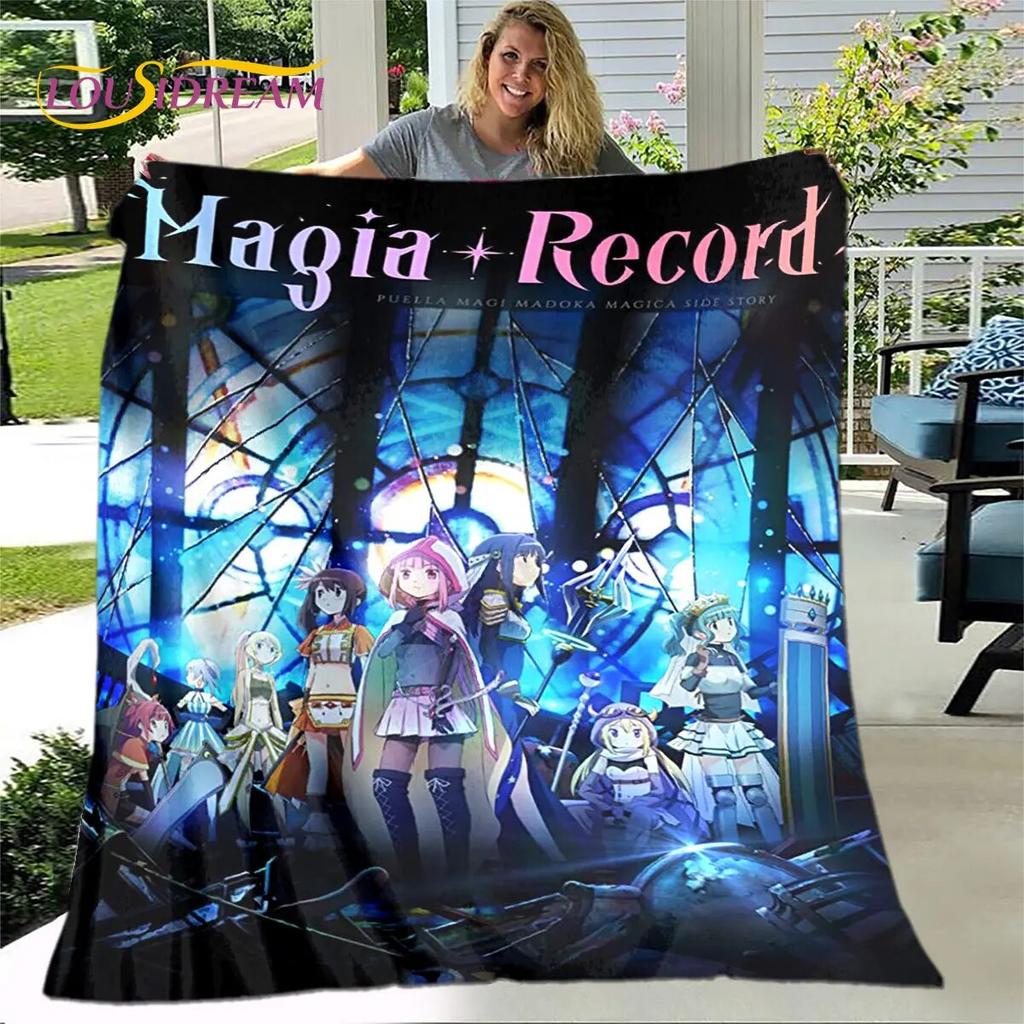 Puella Magi Madoka Magica Cartoon Soft Plush Blanket,Flannel Blanket Throw Blanket for Living Room Bedroom Bed Sofa Picnic Cover