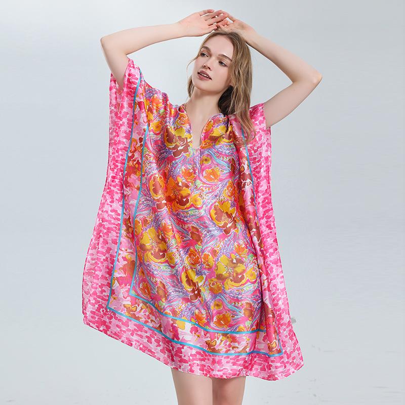 New scarf women, long scarf printing multi-color spring and summer versatile shawl, going out to decorate the holiday style