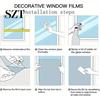 Retro Colored Glass Sticker Static Cling Window Film, Full Blackout, Colorful Geometric Privacy UV Easy Install Blocking, Reusable Heat Insulation for
