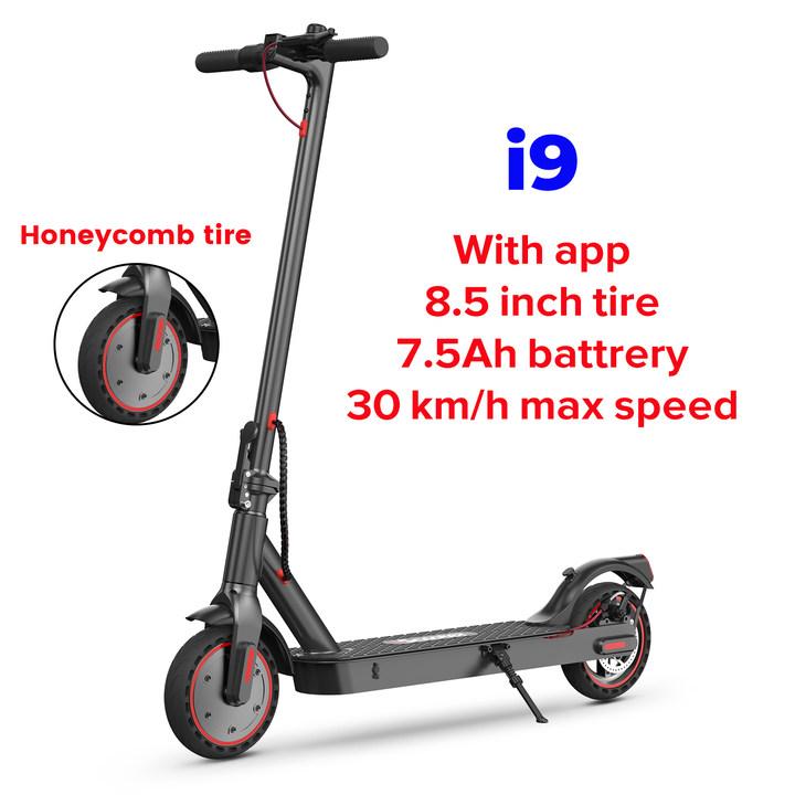 iScooter i9 Foldable Electric Scooter 350W Motor 36V7.5Ah Battery Max Speed 30km/h 8.5 Inch Honeycomb Tire