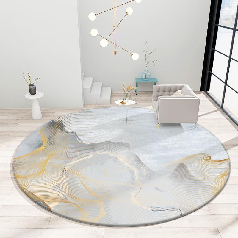 Круглые коврики в японском и корейском стиле для декора спальни, ковры для украшения гостиной, домашний ковер для подростков, коврик для дивана, коврик