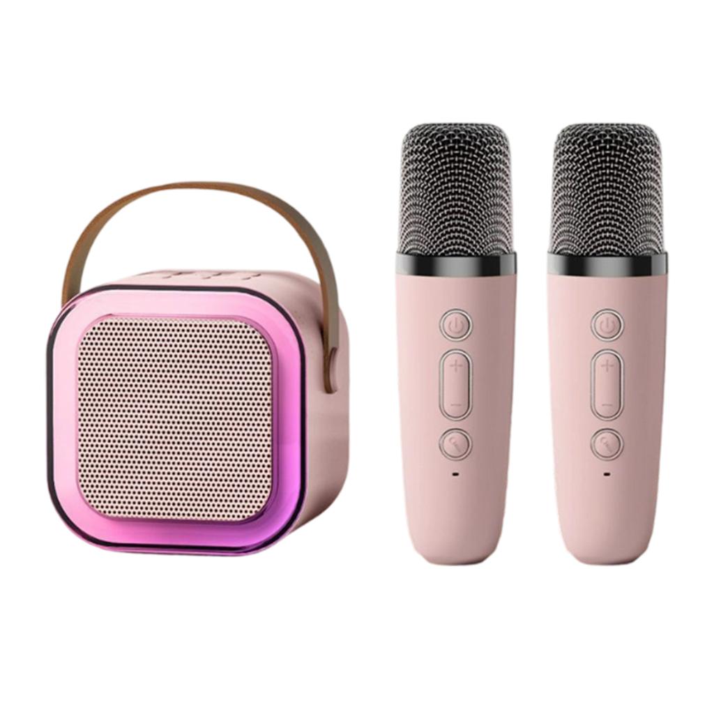 Караоке-машина для детей, ТОП-игрушки 2025, Рождественские и Дни рождения, Идеи подарков для девочек от 4 лет, Портативный MP3-плеер с 2 беспроводными микрофонами для вечеринки