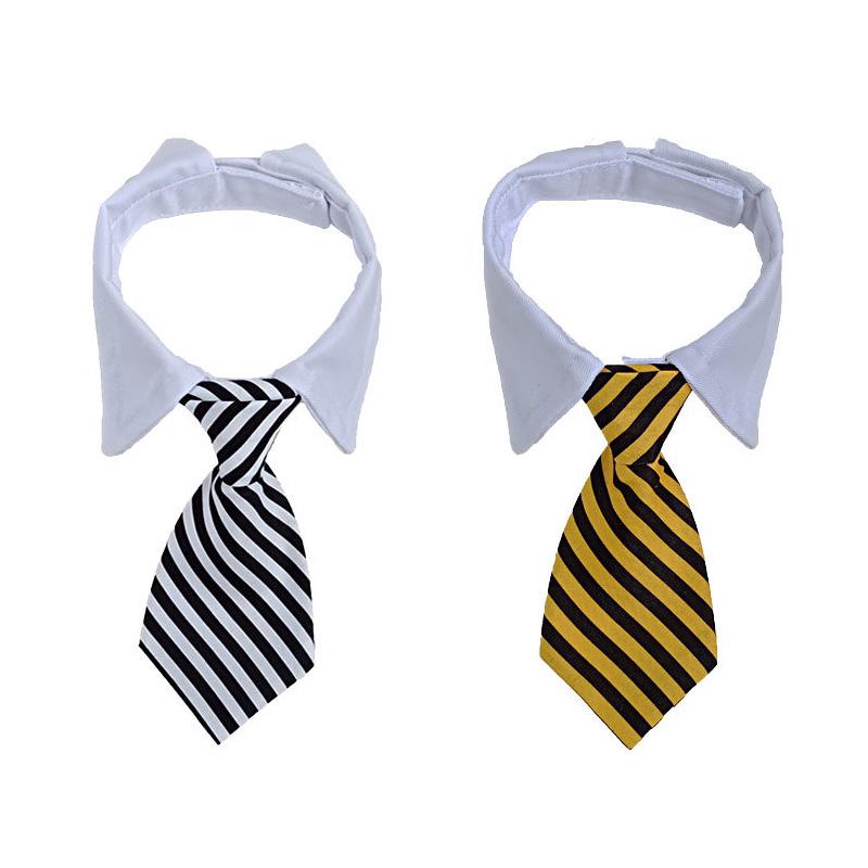 1 шт., формальный галстук-бабочка с воротником, галстук для домашних животных, товары для домашних животных, полосатый свадебный галстук для собак